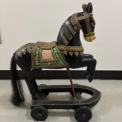 可動式　木馬　アンティーク　インテリア置物の画像