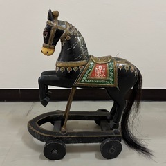 可動式　木馬　アンティーク　インテリア置物の画像