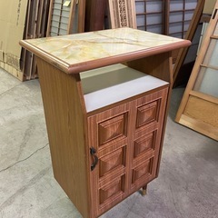 電話台　中古品　小物収納棚
　　　の画像
