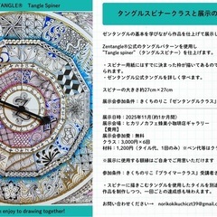 ゼンタングル®︎スピナークラス　【対面クラス】の画像