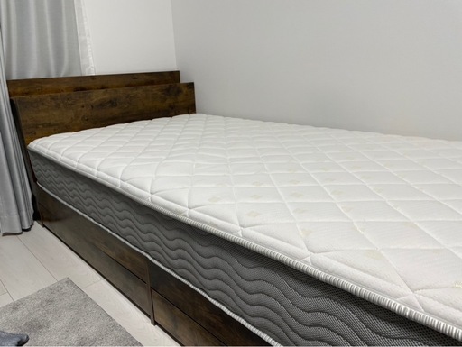 【美品】SIMONS シングル木製ベッドフレーム スラット式 シモンズ シングルベッドフレーム 木製 美品】SIMONS シングル木製