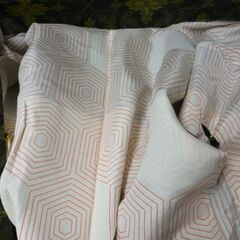 半額値下げ　和装　和服　ハギレ　リメイク　着付け　練習用　素材　羽織　セット　ウール？　中古品　現状品　浴衣　着物　保管品　ゆかた　生地の画像