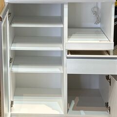 ニトリ 家具 キッチンボード 食器棚 ホワイト リサイクルショップ札幌 買取本舗 西野店の画像