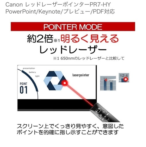Canon ﾌﾟﾚｾﾞﾝﾀｰ PR7-HY ﾚｰｻﾞｰﾎﾟｲﾝﾀｰ