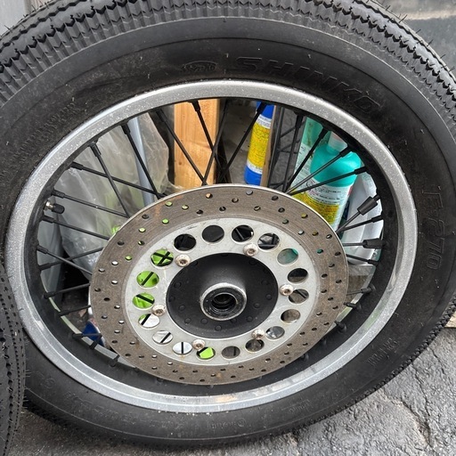※商談中です　SR400 ホイール&タイヤセット　バリ溝