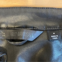 ハーレーダビッドソン レザー風ストレッチジャケット 黒 レディース Mサイズの画像