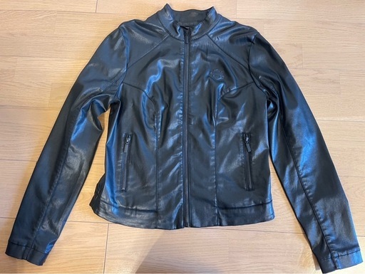 ハーレーダビッドソン レザー風ストレッチジャケット 黒 レディース Mサイズ