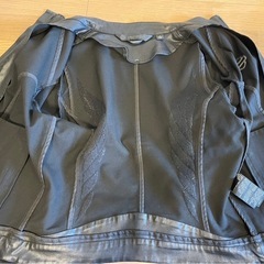 ハーレーダビッドソン レザー風ストレッチジャケット 黒 レディース Mサイズの画像