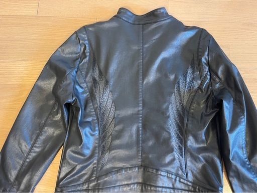 ハーレーダビッドソン レザー風ストレッチジャケット 黒 レディース Mサイズ