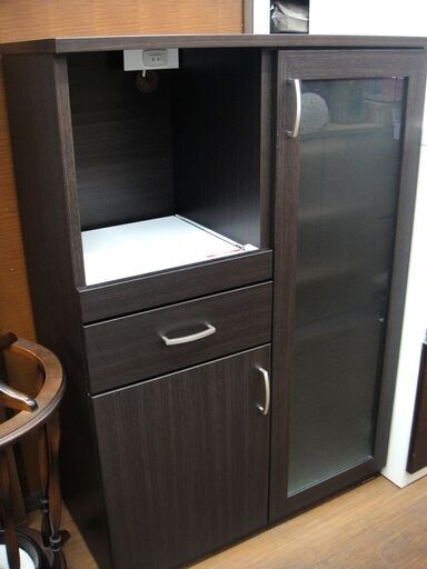 NITORI ニトリ レンジボード レンジ台 食器棚 キッチン収納 コパンT 80DBR 143/703