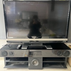 SHARP テレビ　AQUOS テレビ台　通電確認済み