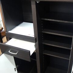 NITORI ニトリ レンジボード レンジ台 食器棚 キッチン収納 コパンT 80DBR 143/703の画像