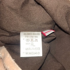 ミキハウス ベビー❤マイクロファーマント　フード、クマ耳付きポンチョの画像