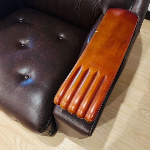 シングルソファ レトロ ヴィンテージ 1人掛け　ブラウン　レトロモダン　ソファー ご予約済】シングルソファ レトロ ヴィンテージ 1人掛け ブラウン