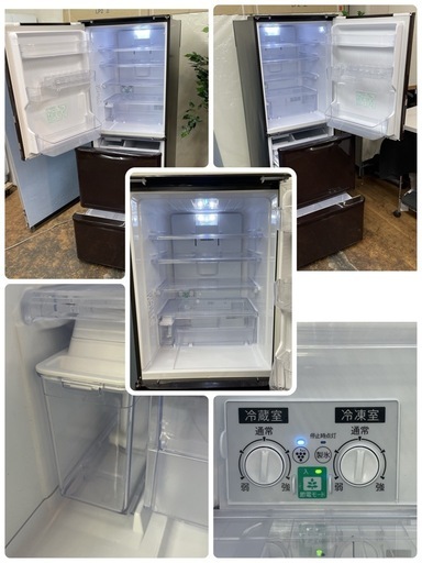 R661 ☀️ジモティー限定価格！ SHARP 冷蔵庫 (350L / 左右開きタイプ) 17年製 SJ-PW35C ⭐ 動作確認済 