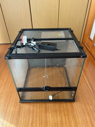 爬虫類飼育ケージ　グラステラリウム4545 暖突セット