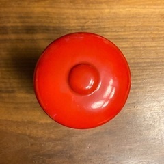 昭和レトロ 陶器製 郵便ポスト型貯金箱 赤色 高さ16cmの画像
