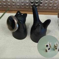 "新品" 黒猫 リングスタンド　頭側とおしり側セット販売です。日本製。