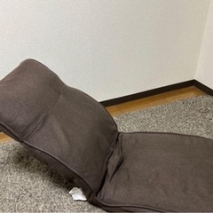 ニトリ　ポケットコイル　クッション　座椅子　ブラウン　茶色の画像