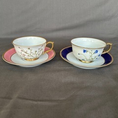 稀品　深川製磁　君島一郎　キミジマ　高台コーヒーカップ　ペア　2客