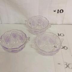 0311-309 ガラス　フルーツボウル　3皿セット
