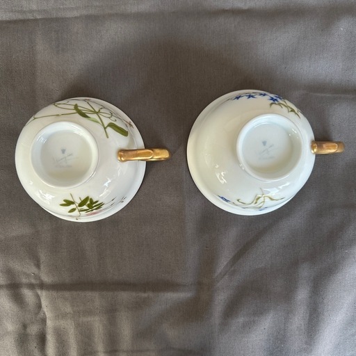 稀品　深川製磁　君島一郎　キミジマ　高台コーヒーカップ　ペア　2客