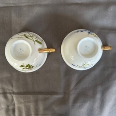 稀品 深川製磁 君島一郎 キミジマ 高台コーヒーカップ ペア 2客