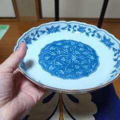 たち吉染付 花唐草輪花皿5枚　新品未使用の画像