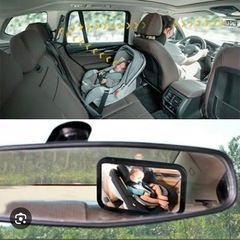 車用ルームミラーと子供用ミラーの画像