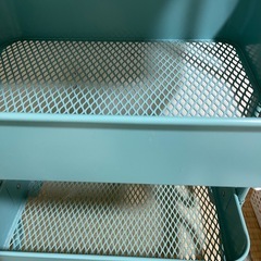 キッチンワゴン ベビーワゴン 収納カート バスケットラック 整理棚 キャスター付き ３段 スチール製 頑丈 全体耐重45KG 幅43ｘ奥行33.5x高さ86cm 合金鋼 の画像