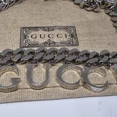 【廃盤未使用品】GUCCI スクリプト ロゴ ネックレスの画像