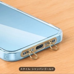 新品未使用✨️4色あります！ スマホストラップ用金具 ステンレス 薄型 落下防止の画像