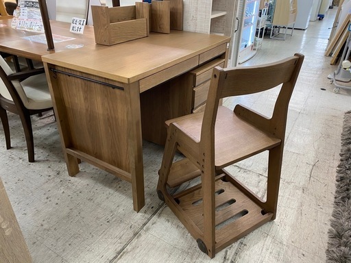 【愛品館 江戸川店】無垢材 組み合わせデスク ITOKI（イトーキ）