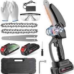 【新品未使用】チェーンソー 電動チェーンソー 小型チェーンソー 充電式 6インチ 保護バッフル