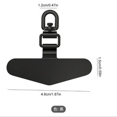 新品未使用✨️スマホストラップ接続用 メタルプレート 薄型 回転式 の画像