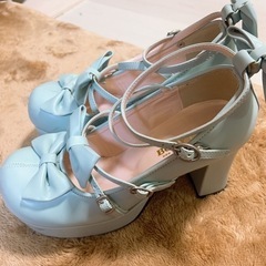 BODYLINE パンプス ロリータ靴 水色