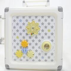 《ジャングルジム すべり台  滑り台 すべり台 室内用ジム すべり台付き 室内遊具 遊び グレー ホワイト シンプル 北欧風 へんしんおりたたみ わんぱくスライダージム ロングスロープ 平均台 バスケット ヤトミ》の画像