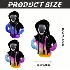 新品未使用✨️フード付きシフトノブカバー ギャラクシー柄の画像