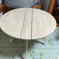 ダイニングテーブル ラウンド 丸 折りたたみ の画像