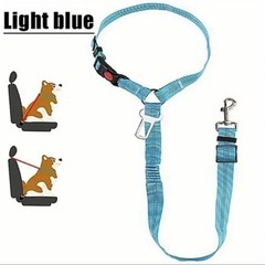 新品未使用✨️水色 ペット用 2in1シートベルト 伸縮式 首輪対応の画像