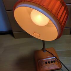 【値下げ】【カバー無し】昭和レトロ　三洋電機　スタンドライト　オレンジ色の画像