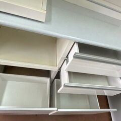 120cm幅　H200cm 　D45㎝ 引出ソフト　クロージング食器棚モイス付き　水屋　キッチンキャビネットの画像