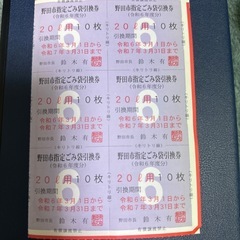 野田市ゴミ袋20ℓ✖️6枚