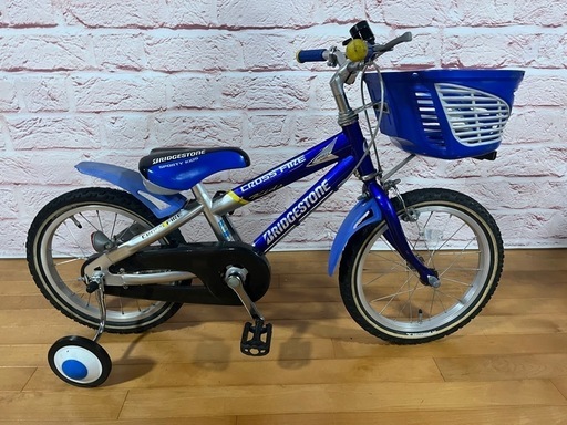 【完売御礼】【幼児用】整備済中古自転車 ブリヂストン 16型クロスファイヤーKIDS 身長102cm程度から 青色 <自転車のオオムラ 静岡店>