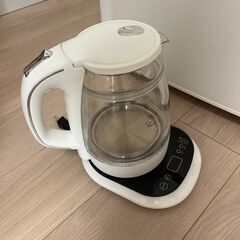 ハゴオギ (HAGOOGI) 電気ケトル ガラス ケトル 1.0L 8段温度調節の画像