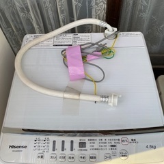 中古洗濯機　Hisense HW-G45E4KW