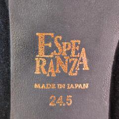 黒 ESPERANZA エスペランサ 3WAYチャンキーヒールパンプス 高ヒールの画像