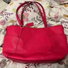 coach トートバッグ　ペブルドレザー　ピンクの画像