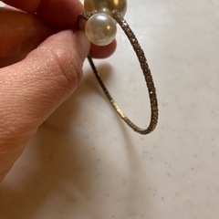 キラキラストーン✨大ぶりパール✨ブレスレット✨バングル✨の画像
