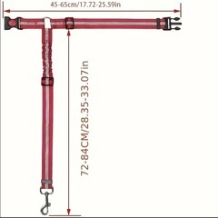 新品未使用✨️赤色 ペット用 2in1シートベルト 伸縮式 首輪対応の画像